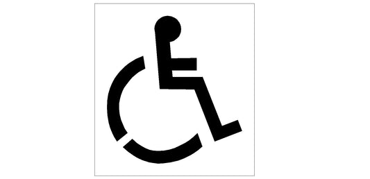 HANDICAP STENCIL SYMBOL 48" TALL X 44" WIDE WITH 4" STROKE