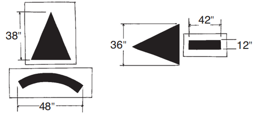 22" Combination 3 pc arrow kit stencil