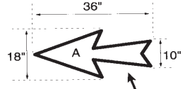 36" STRAIGHT ARROW STENCIL