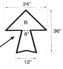 36" STRAIGHT ARROW STENCIL