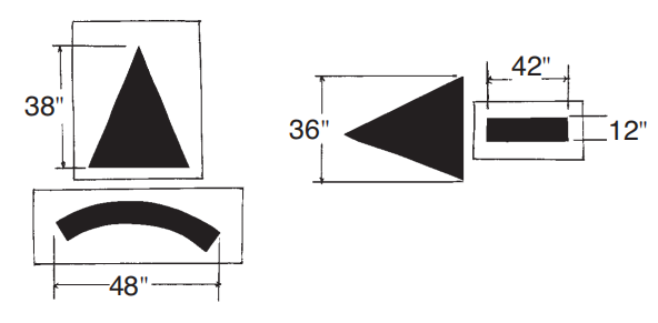 3 PIECE LARGE ARROW STENCIL KIT
