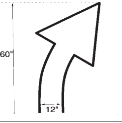 5' CURVED ARROW STENCIL