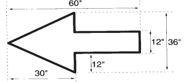 5' STRAIGHT ARROW STENCIL