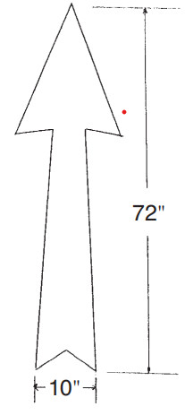 STRAIGHT ARROW STENCIL