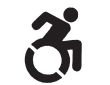 COMPLETE HANDICAP STENCIL SYMBOL WITH BORDER 20" TALL 32" WIDE