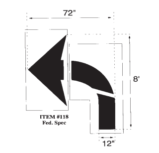 FEDERAL CURVE ARROW STENCIL