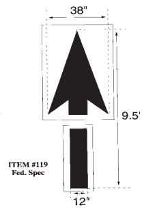 FEDERAL STRAIGHT ARROW STENCIL
