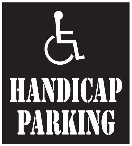 ADA HANDICAP PARKING 12" X 18" WITH 6" WORDING
