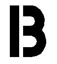 LETTER "B" STENCIL FROM 4" TO 96" TALL