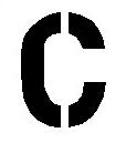 LETTER "C" STENCIL FROM 4" TO 96" TALL