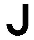LETTER "J" STENCIL FROM 4" TO 96" TALL