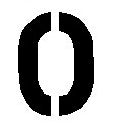LETTER "O" STENCIL FROM 4" TO 96" TALL