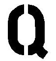 LETTER "Q" STENCIL FROM 4" TO 96" TALL