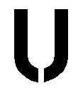 LETTER "U" STENCIL FROM 4" TO 96" TALL