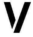 LETTER "V" STENCIL FROM 4" TO 96" TALL
