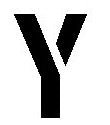 LETTER "Y" STENCIL FROM 4" TO 96" TALL