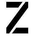 LETTER "Z" STENCIL FROM 4" TO 96" TALL