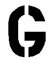 LETTER "G" STENCIL FROM 4" TO 96" TALL