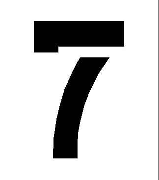 INDUSTRIAL GRADE NUMBER SEVEN "7" STENCIL FROM 4" TO 96" 1/8" THICK