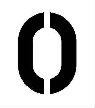 INDUSTRIAL GRADE NUMBER ZERO "0" STENCIL FROM 4" TO 96" 1/8" THICK