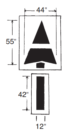 STRAIGHT ARROW STENCIL