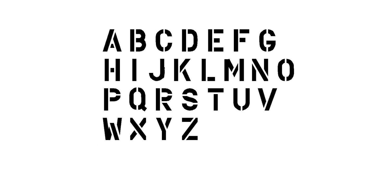 STENCIL LETTERS OF ALL SIZES
