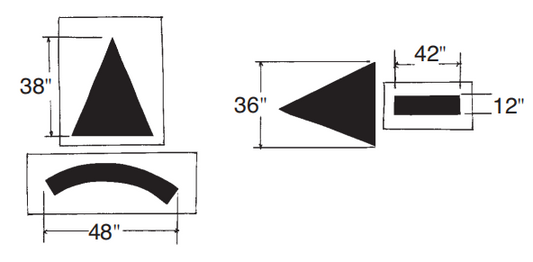 3 PIECE LARGE ARROW STENCIL KIT