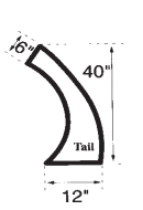 6' CURVED ARROW STENCIL 2 PCS