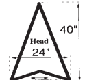6' CURVED ARROW STENCIL 2 PCS