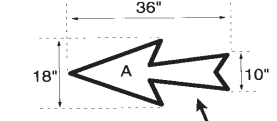 36" CURVED ARROW STENCIL