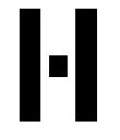 LETTER "H" STENCIL FROM 4" TO 96" TALL