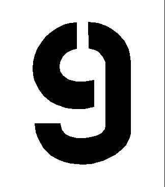 INDUSTRIAL GRADE NUMBER NINE "9" STENCIL FROM 4" TO 96" 1/8" THICK